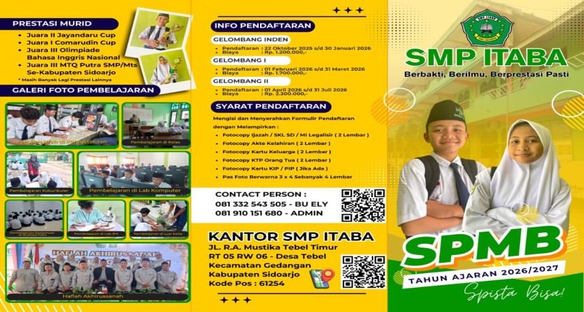 Brosur SPMB tahun ajaran 2026/2027